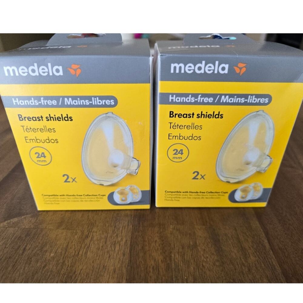 Medela Hands-Free Breast Shields 24mm New In Box 2-Pack Pump Parts